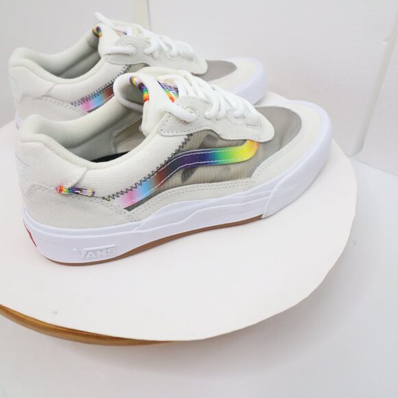 Vans Men's Wayvee 2Gether As Ourselves White Suede Skate Shoes Size 8 - Picture 6 of 7